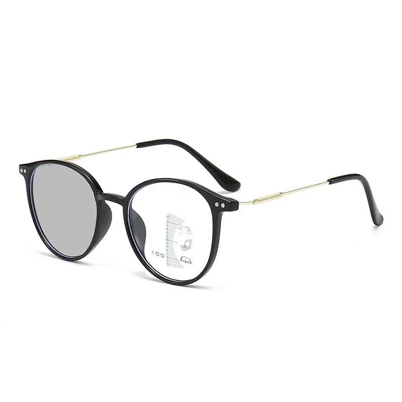 Progressive Multifocus Reading Glasses High Definition Photochromic Presbyopia Eyewear Anti-Blue Light Far Sight Glasses