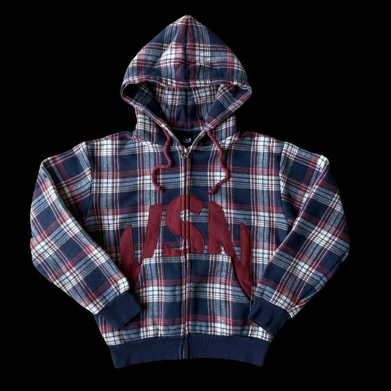 Streetwear Embroidered Patchwork Hooded Zip-Up Long