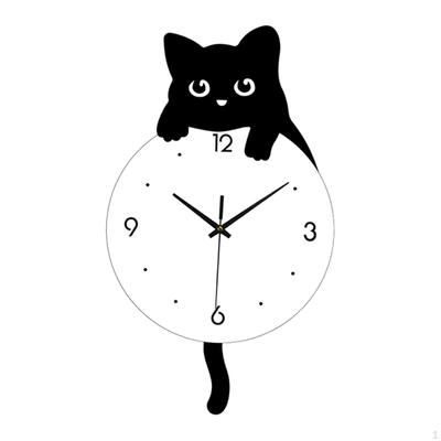 Clock Hanging Easy To Read Dial Fashion Silent Practical Home Decor with Swing Tail for