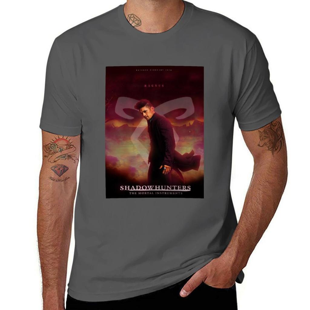 Magnus Bane Poster Tshirt Casual Light Summer Short Sleeve Top Tshirt