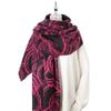 2024 Autumn/Winter New Printed Cashmere Like Long Scarf Shawl Women'S Warm Scarf Shawl Thickened With Velvet