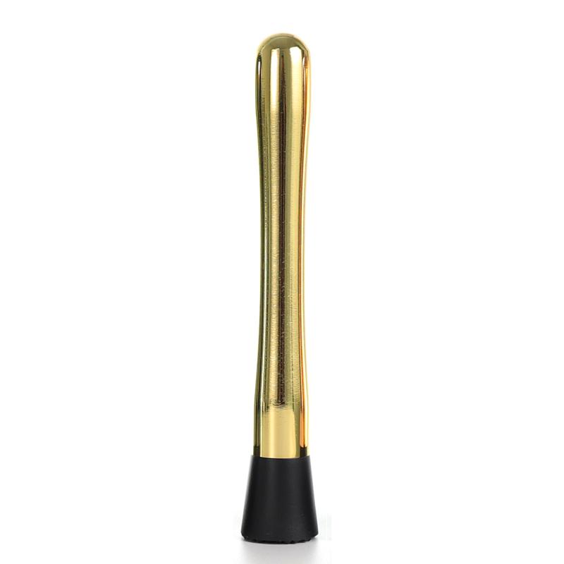 Muddler for Cocktails 8Inch Stainless Steel Cocktail Muddler with Grooved Nylon Head Fruit Crusher