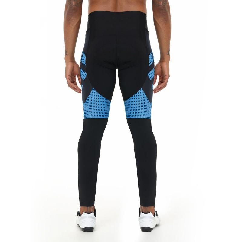 Męskie Spodnie Rowerowe Z Wkładką Szybkoschnące Elastyczne Długie Legginsy Outdoor Jazda na Rowerze Bieganie Siłownia Trening