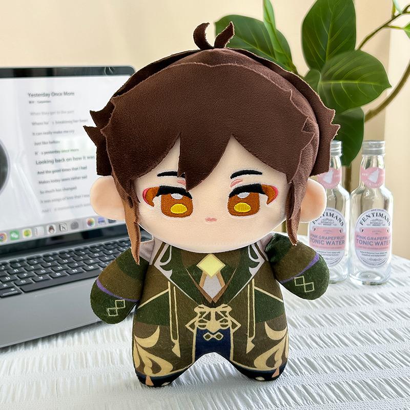 Cartoon Genshin Impact Tartaglia Kaeya Diluc Venti Xiao Klee Stuffed Figure Wanderer Furina Lyney Lynette Doll Cute Stuffed Toy