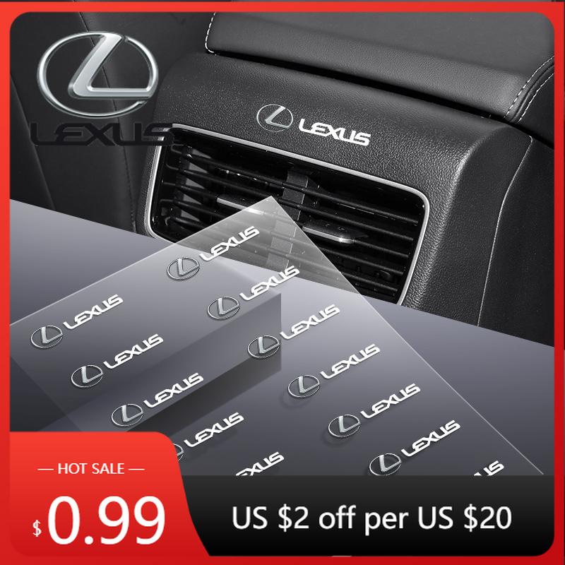 Interior Stickers Car Logo Stickers Door Side Window Body Universal Decal For Lexus F SPORT GX460 Ct200h IS250 ES 220D IS200 Fsp