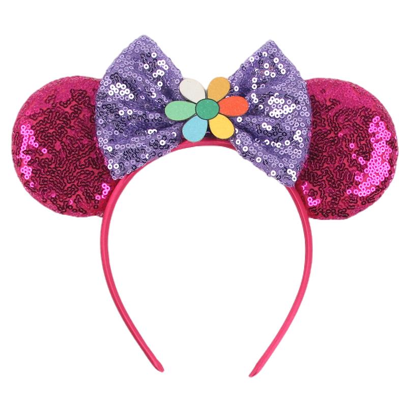 Nieuwste Mickey Mouse Oren Hoofdband Kid Adult Festival Party Pailletten Strik Haarband Vrouwen Baby Girl Party Haar Accessoires