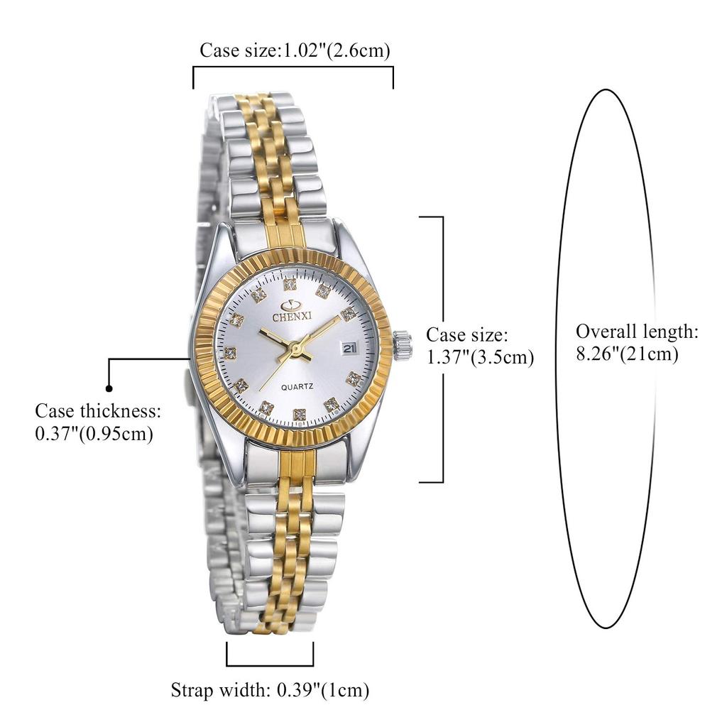Часы Водонепроницаемые 3 АТМ Календарь Люминесцентные Аналоговые Японский Кварцевый Механизм Ремешок из Нержавеющей Стали Модный Аксессуар Черный [JEWELRYWE] Мужские Мужские (Женщины, серебро)