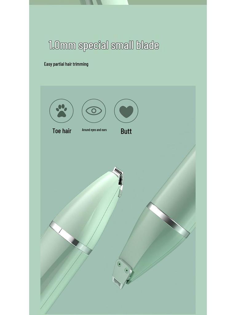 Four-in-One Pet Clipper: Cat Paw Shaver & Dog Hair Trimmer