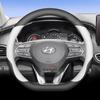 Leder Auto Lenkradbezug für Hyundai I30 Tucson Ioniq N Grand I10 Elantra I30n I20 Ix35 Palisade Ix20 Kona Santa fe