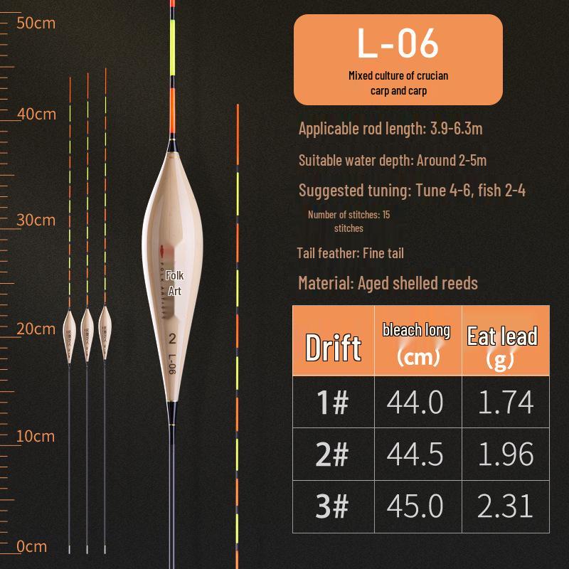 High-Sensitivity Black Pit Carp Fishing Float for Light Bites: Eye-Catching Mixed Culture Design