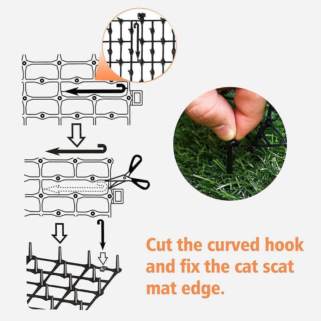 2x Cat Scat Mat With Spikes, Cat Dog Animal Spikes Repellent Deterrent Mat, Indoor Cat Outdoor Mat-yuyu