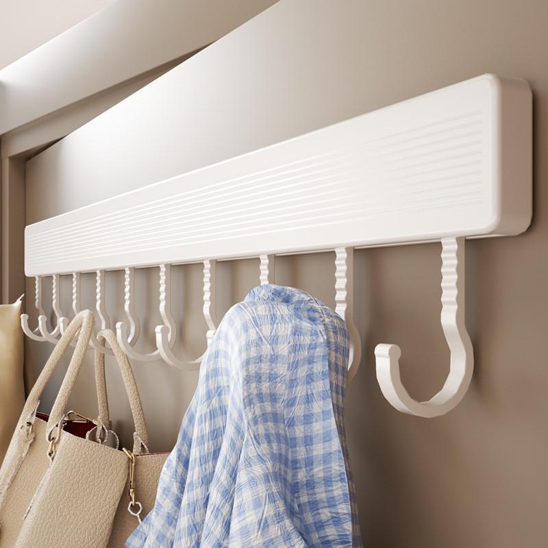 Space Aluminum Wall Hook Set With Strong Adhesive No Drilling Suitable For Bathroom And Closet Storage