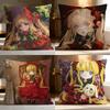 Fashion RRozen Maidenes Cushion Cover Soft Washable Pillow Case Multi-Scene for Couch Bed Travel Office Use