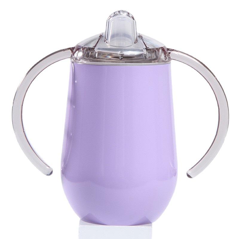 10-Unzen-Eierschalenbecher mit Doppelgriff, doppelwandiger Vakuumbecher aus Edelstahl 304, kreativer Milchbecher für Kinder