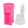 Tower Shaped Resin Silicone Molds for Epoxy Resin, Candle Holder, Tealight Holder Home Decoration, Plaster Silicone Mold