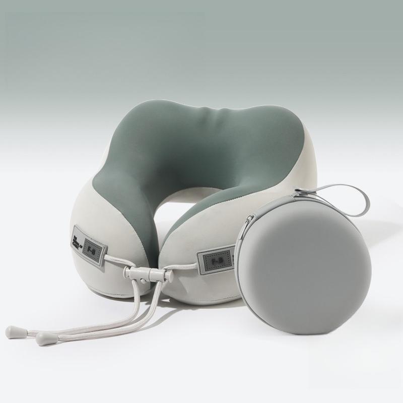 Memory Cotton U-shaped Pillow Portable Storage U-shaped Neck Pillow Travel By Plane Train Neck Pillow