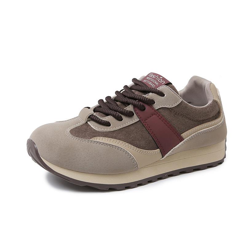 JCF220 new 2025 summer and autumn casual breathable sports shoes color matching platform women's shoes round head Korean version increases height