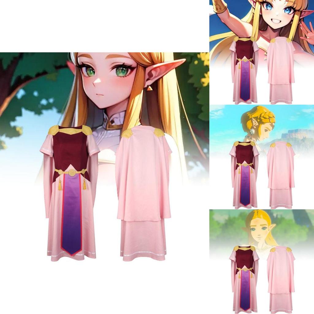 Elegant Zelda Princess Cosplay Costume With Stunning Design For Game Lovers In Pink