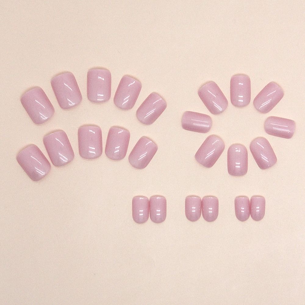 Short False Nails Round Nail Tips Fashion Fake Nails  for Salon