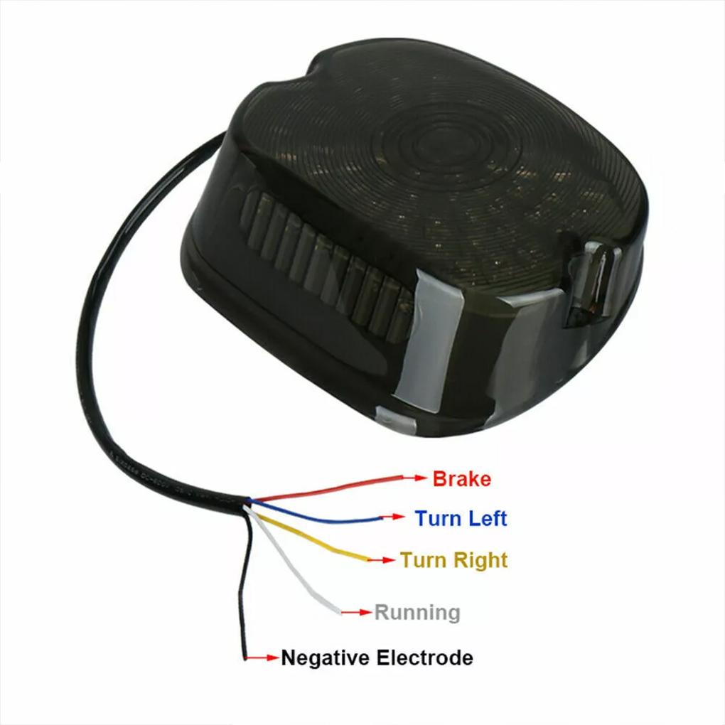 Motorcycle Led Tail Light Rear Brake Turn Signal Smoke Tail Lamp for Harley 60 LEDs Tail Light Motorcycle Touring Lay Down Style