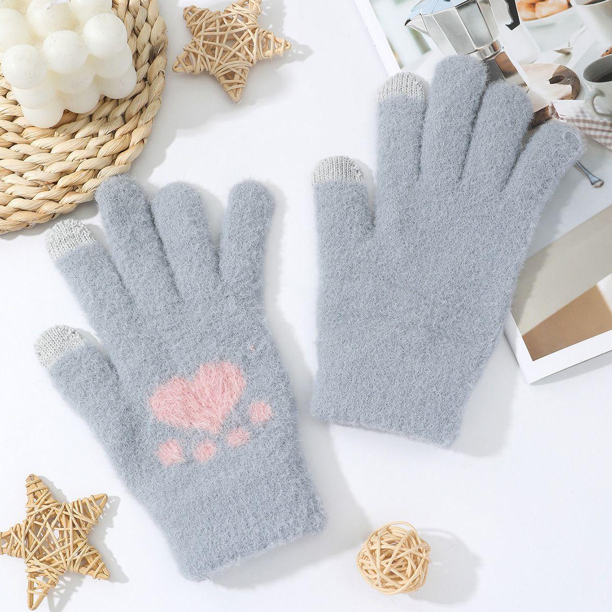 Korean Style Winter Couple s Windproof Touchscreen Fleece Gloves