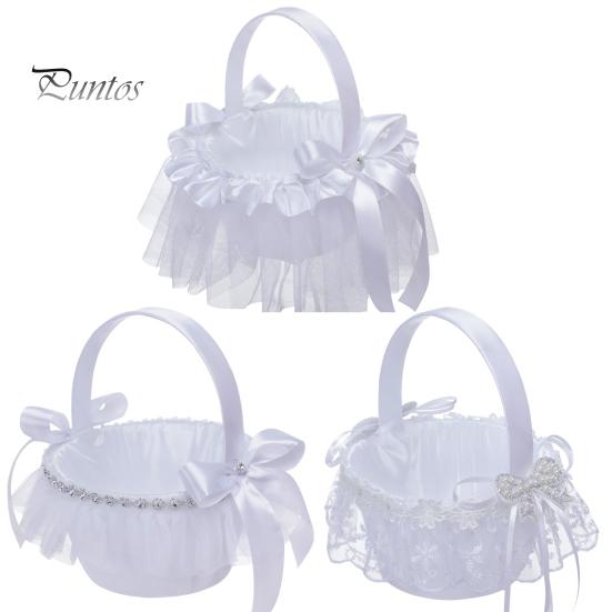 Innovative Portable Exquisite Workmanship Hand Flower Basket Feather Design Wedding Bridesmaid Flower Basket Scene Layout Prop