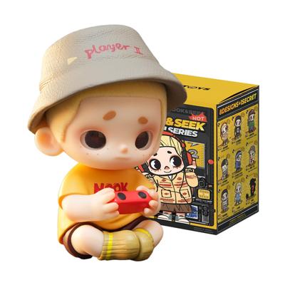 52TOYS BLINDBOX NOOK Gemini Best Twins Series Blind Box PVC Flocked Tracking Movable Mascot Trading Gift Piece Figure, Approx. 8.5cm, Hair, Eyes,
