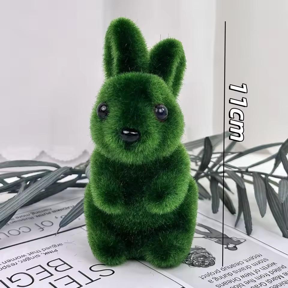 

Mini Rabbit Foam Flocking Lovely Bunny Ornament Cute Easter Decoration Bunny Miniature Figurines Easter Green Rabbit Simulation