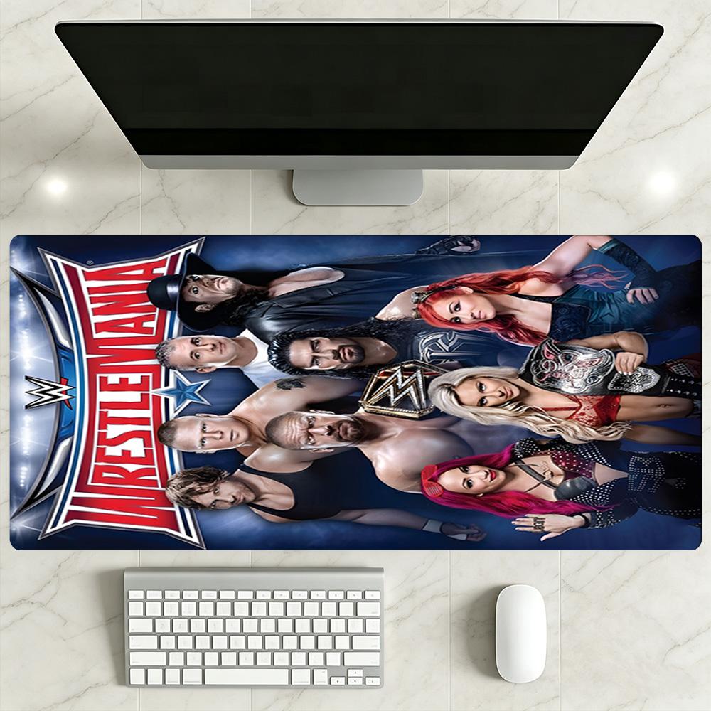 Wrestlemania Large Mouse Pad Keyboard Mat Desktop Mouse Pad Non-Slip Rubber Base Office Desk Accessory