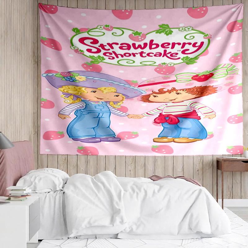 1PC Straw-berry Quick-Dry Tapestry, Unique Design Tapestry, Suitable for Bedroom,Livingroom, Playroom,Heartwarming Holiday Gifts