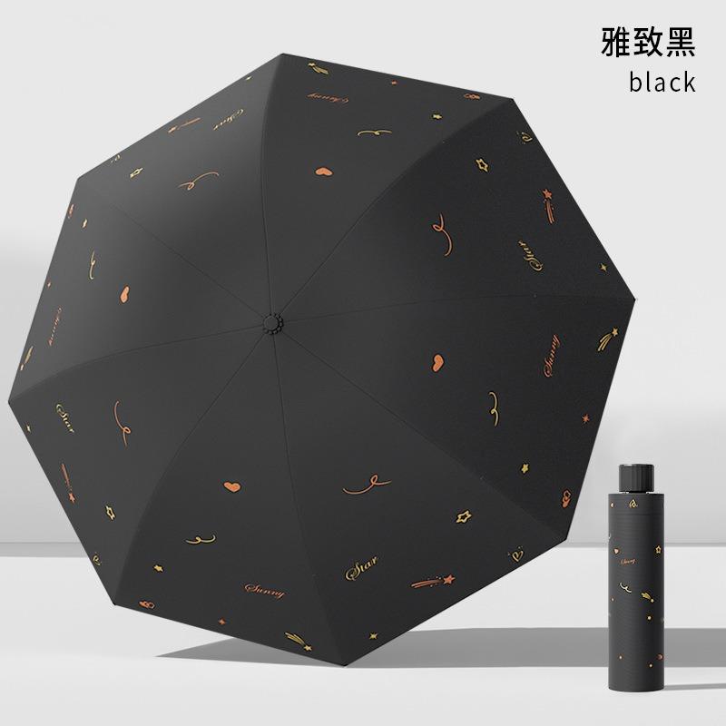 Yubao original three-fold outdoor parasol anti-ultraviolet female simple flower umbrella thickened vinyl umbrella for both weather and rain
