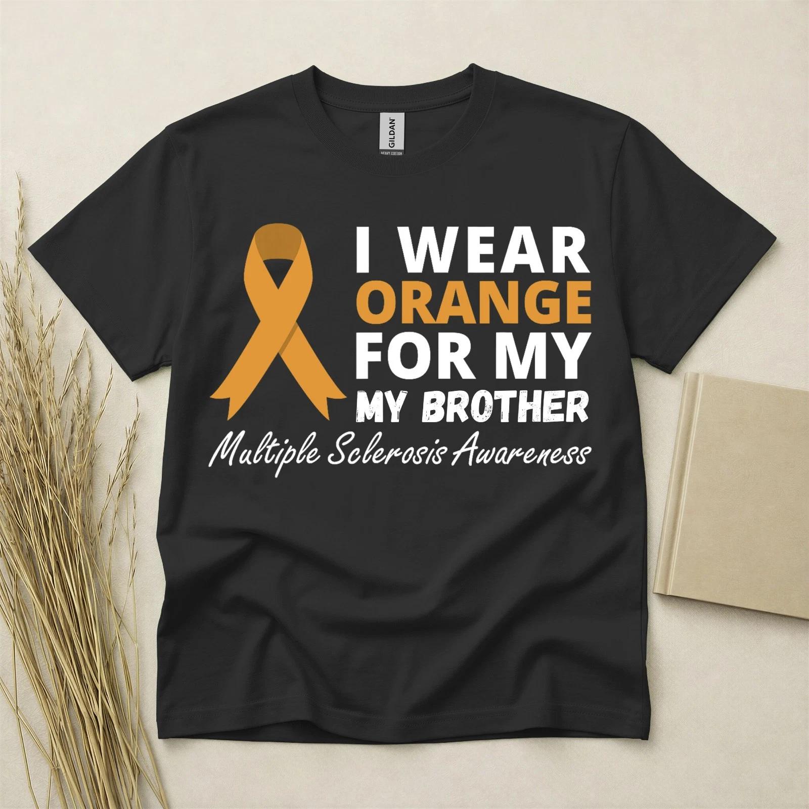 Multiple Sclerosis T Shirt Ms T Shirt Awareness Tee Support Illness Shirt Ribbon 4XL
