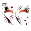 Funny Face Tattoos Halloween Tattoo Stickers, Waterproof Scary Makeup Decals for Party, Water Transfer Paper Body Art Temporary Wound Scar Kids Adults