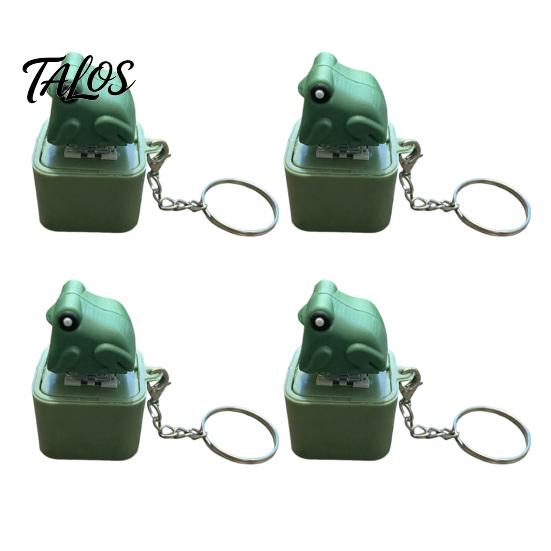 Talos Seagull Frog Sound Button Keychain, Creative Stress Relief Voice Toy with Animal Sounds & LED Light, Rechargeable Squeeze Fidget for Kids Adults