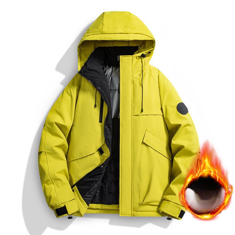 

Autumn and Winter New Outdoor Temperament Cotton-padded Jacket Thickened Jacket Warm Hooded Casual Cotton-padded Clothes S