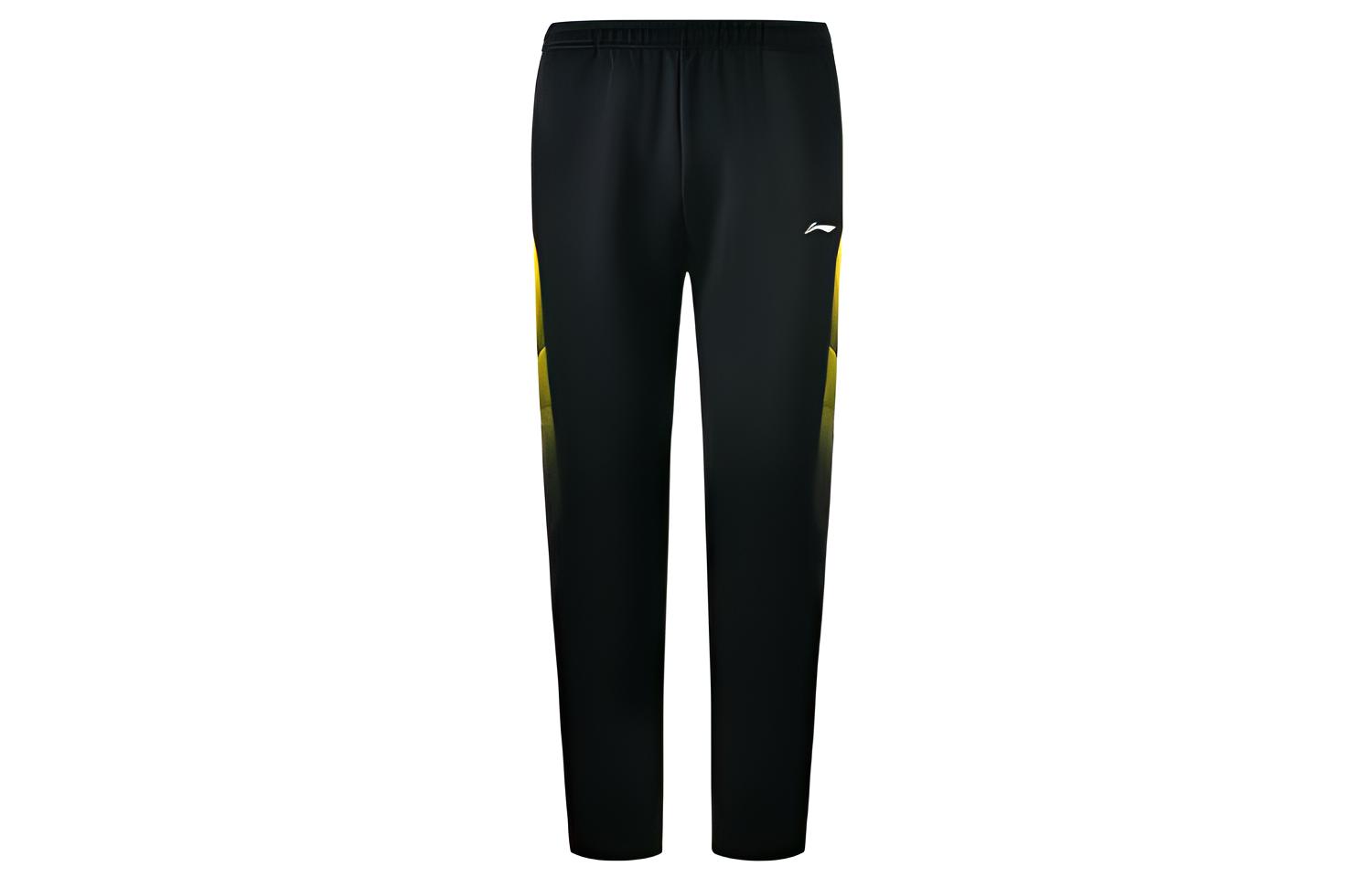 Мужские вязаные спортивные штаны Li Ning Черные Умеренные спортивные штаны AKLT653-1 L