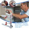 Drawer Slide Installation Jig Adjustable Cabinet Pull Jig Drill Guide with Toggle Clamp Magnetic Arm Stainless Rail Positioner