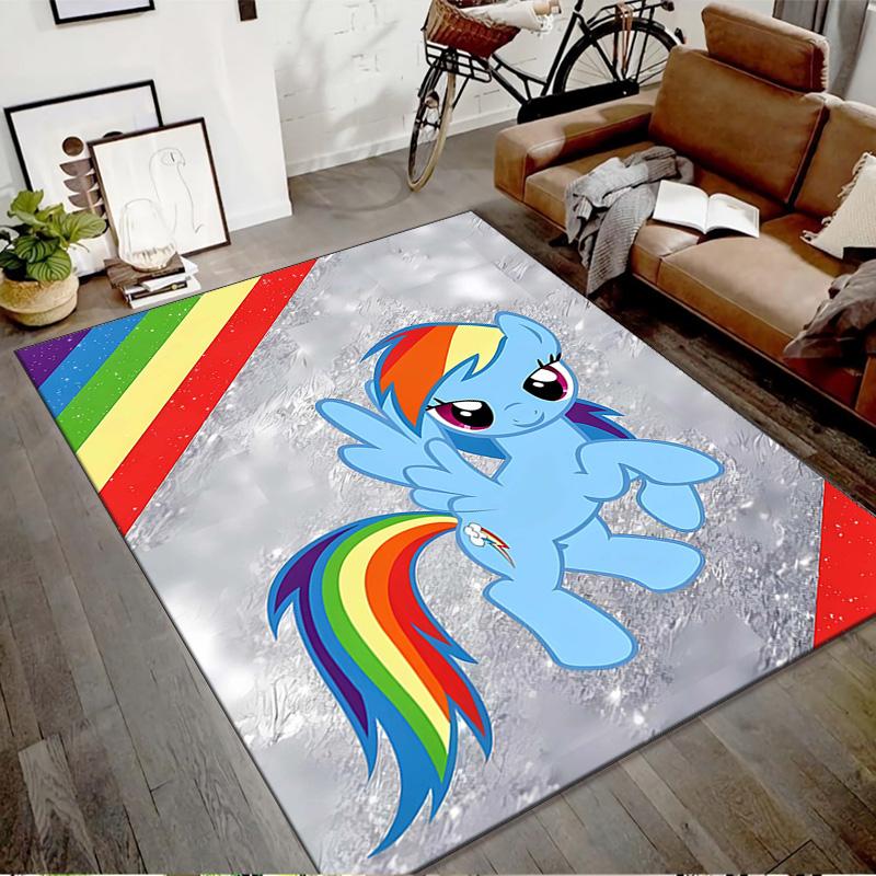 1pc My Little Pony1 Design Printed Area Rug Carpet for Bedroom Living Room Home Decor Rugs Mat Non Slip Mat Rug for Bedside
