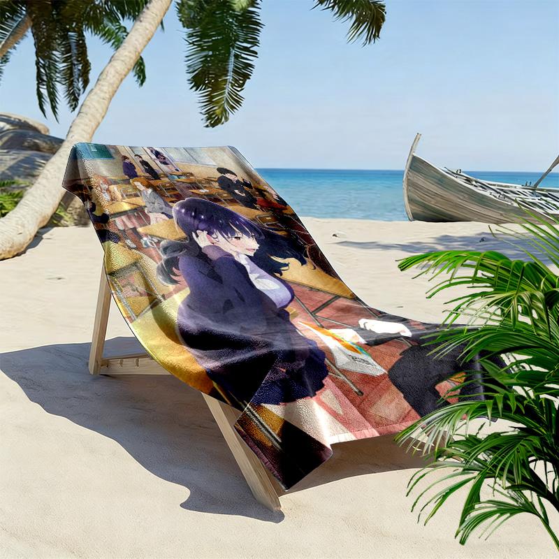 The Dangers in My Heart 2D Flat Print Beach Towel, Large Soft Quick Dry Towel for Beach Camping SwimmingDSTJ0925472