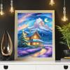 5D Diamond Painting House River Full Square Round Embroidery Fantasy Landscape Mosaic Home Decor