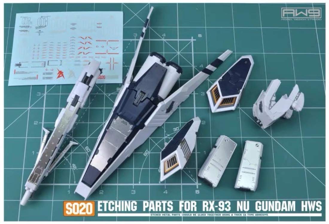 

RG HG MS Modification Metal Parts RG Nu Gundam HWS Expansion 1/144 Detail-Up High-Quality (for 1/144 RX-93 Set) [Used]
