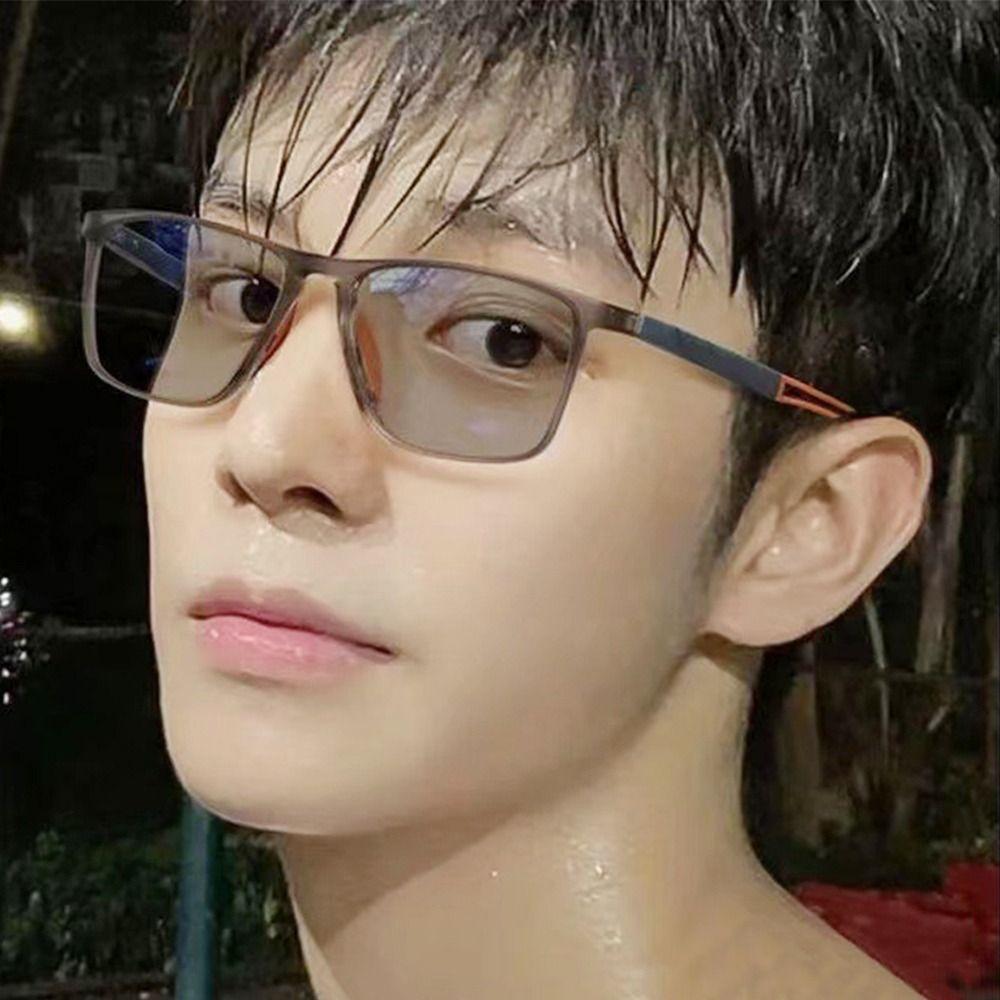 TR90 Frame Photochromic Glasses Lightweight Anti-Blue Light  Glasses Myopia Eyewear  Men Women