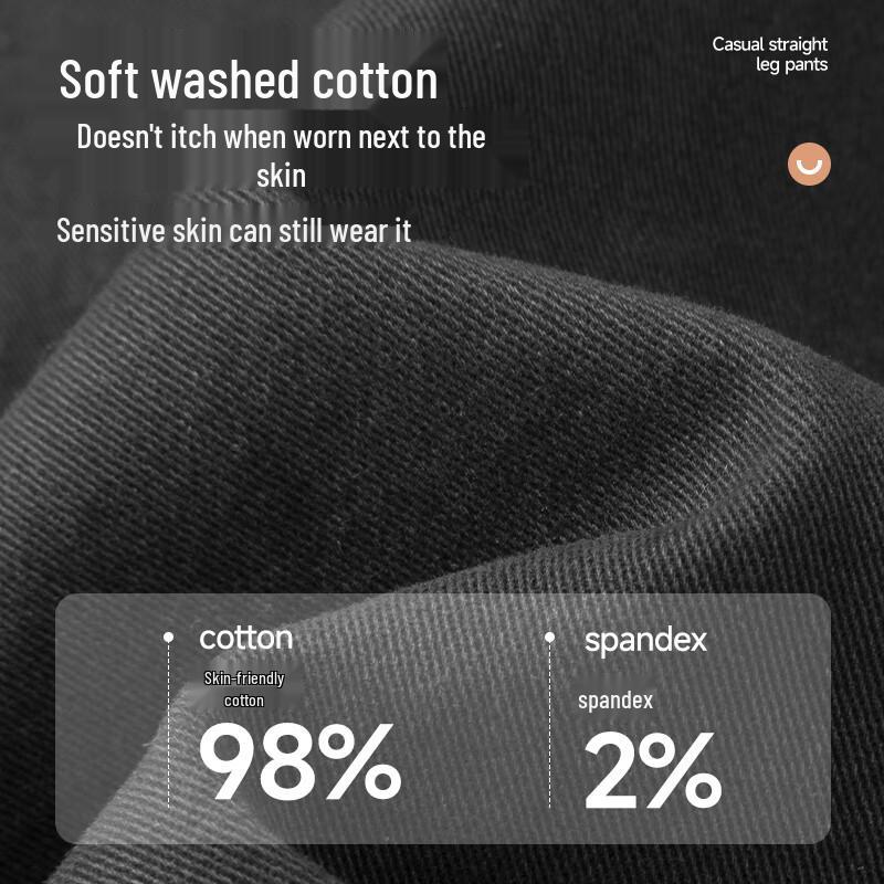 Mark Fairwhale Herren Washed Cotton Straight Leg Freizeithose