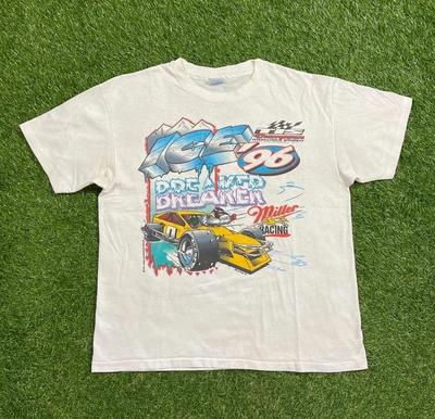Vintage International Speedway T-Shirt Tee Miller Racing Daytona