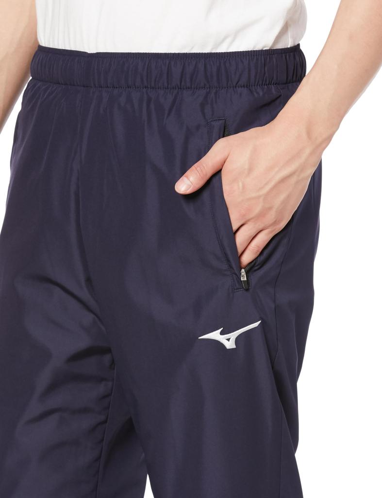 Mizuno Breath Thermo Training Warmer and Deep Size L Pants, Moisture-Wicking Heat-Generating, 32MFA655, Navy,