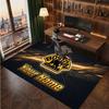 Tappeto in Cristallo Vellutato Personalizzato Boston Bruins, Tappeto Morbido Antiscivolo con Testo Nome Personalizzato per Soggiorno Camera da Letto