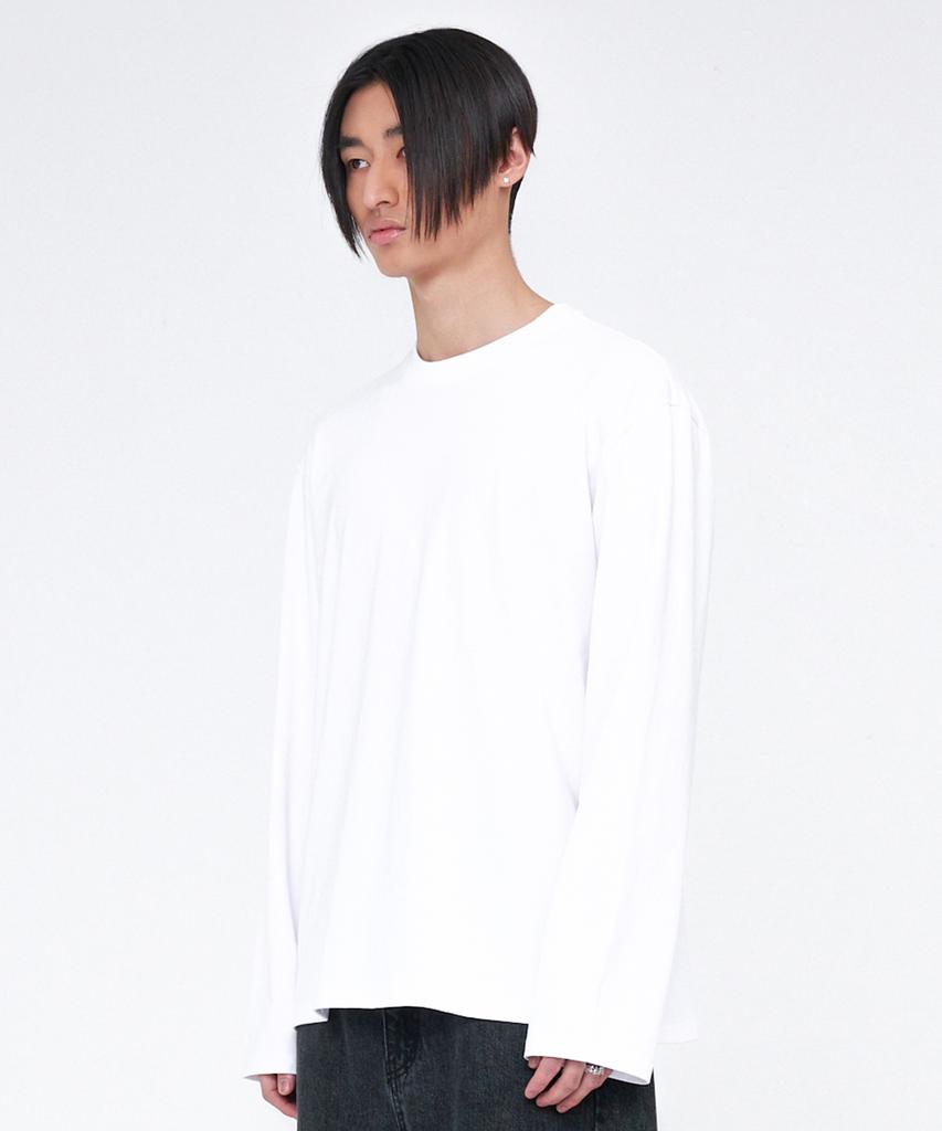 LMOOD Essential Supima Long Sleeve White