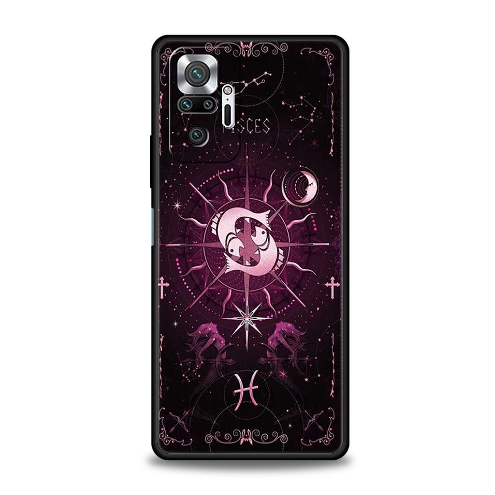 Constellation Phone Case For Xiaomi Redmi Note 14 13 5G 10 11 12 Pro Plus 4G 14C 13C 12C 10C Black Cover