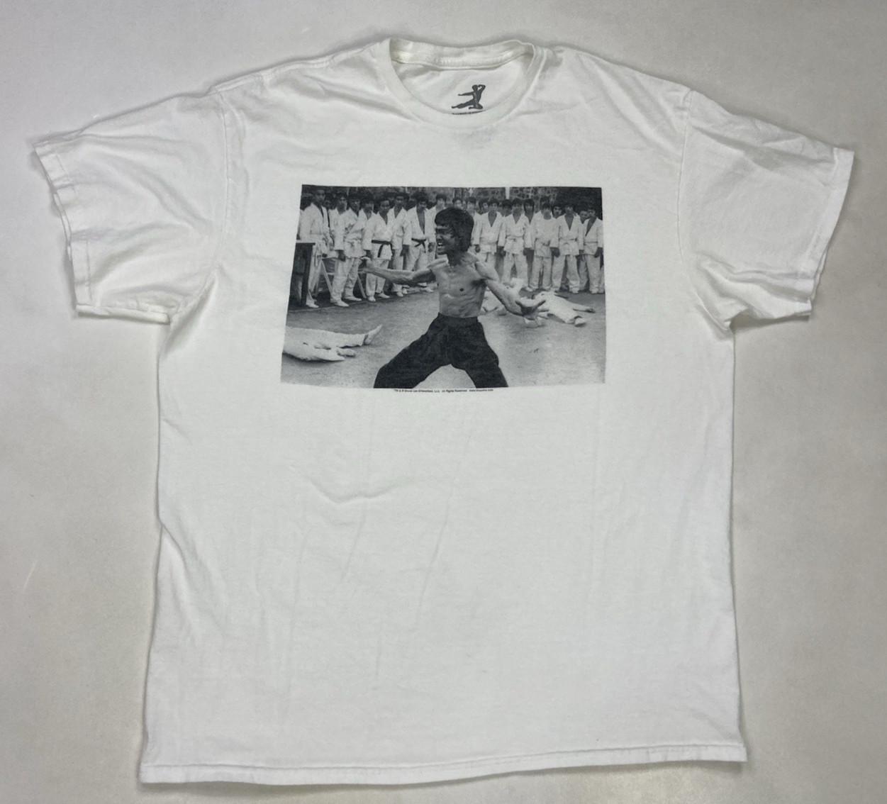 Bruce Lee Graphic T-shirt Men Large White Short Sleeve M