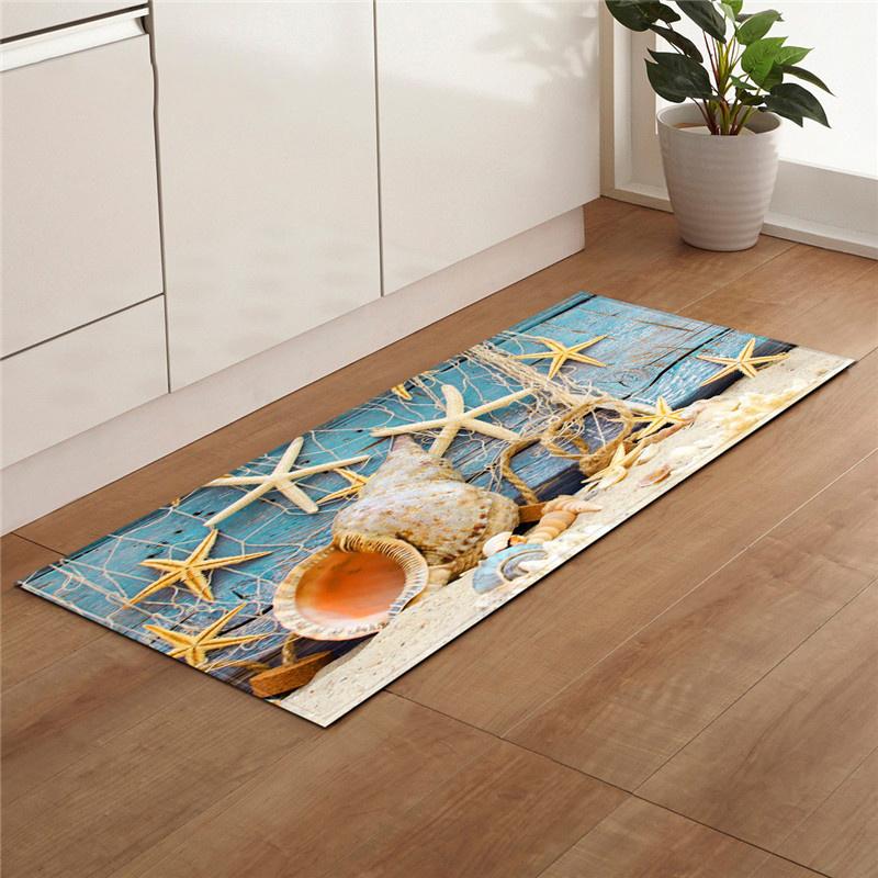 Modern Living Room Balcony Bathroom Carpet Door Mat Bath Mat Beach Stone Shell Kitchen Mat Non-slip Carpet